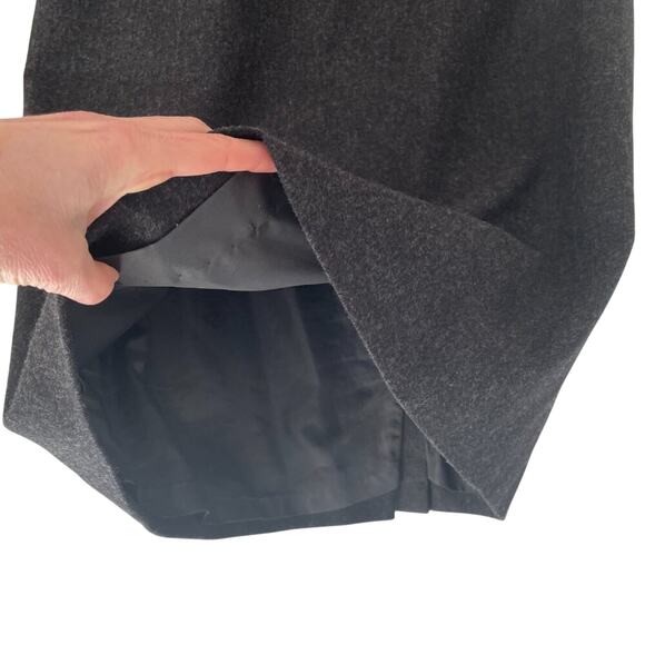 Jones Wear Dark Gray Wool Pencil Skirt, Back Slit, Zipper, Lined, Size 12 - Picture 3 of 11